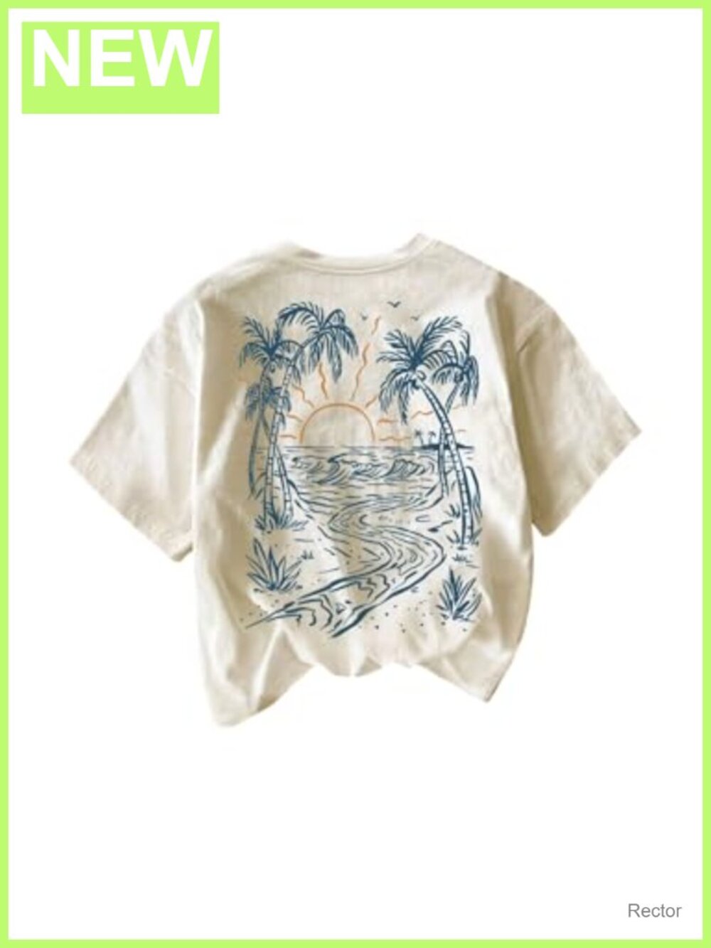 Women's Tropical Graphic Tee Short Sleeve Crew Neck Summer T-Shirt